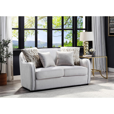 Mahler Linen Loveseat W/4 Pillows