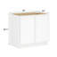 Armoire de base modulaire moderne en bouleau blanc avec structure étroite et quincaillerie à fermeture en douceur, disposition flexible pour les cuisines et espaces polyvalents-122259479-123572250