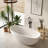 66.92'' x 32.28'' Soaking Solid Surface Bathtub