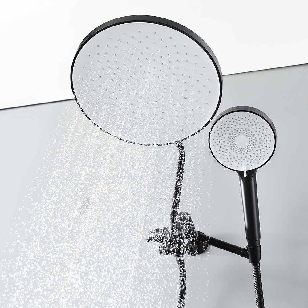 YDmeet Extra Large Rainfall Shower Head Swivel Extension Arm With