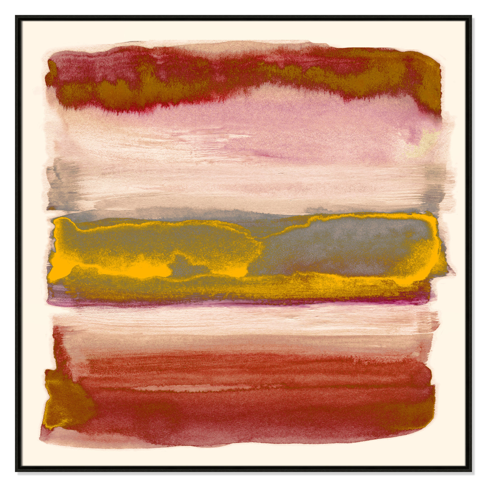 Yellow Sky II Print by Nan, Espresso, 46.5" H x 46.5" W