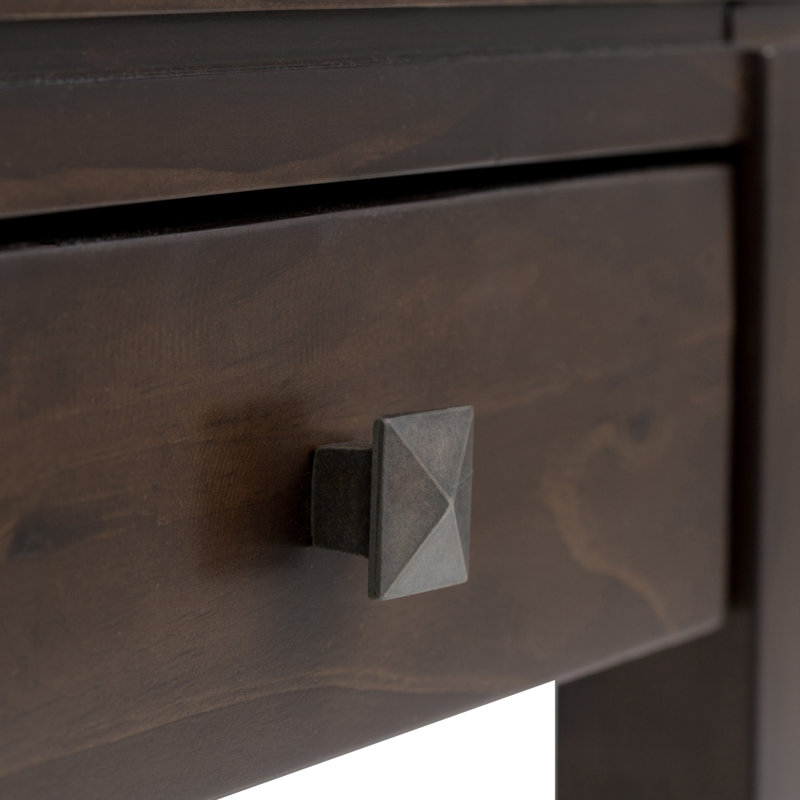 Cosmopolitan Compact Mahogany End Table with Storage Drawer
