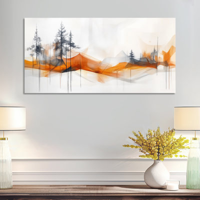 Impression sur toile encadrée orange gris Cassius III - Serene, paysage