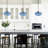 Knippa 1 - Light Blue Kitchen Island Pendant