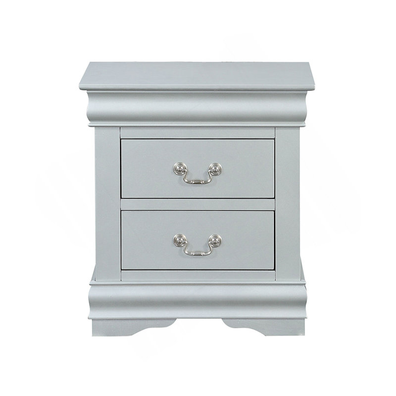 Table de chevet Louis Philippe III, Argent argent
