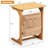 Bamboo Sofa Table End Table Bedside Table With Storage Bag