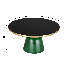 30" Round Coffee Table Glass/Sintered Stone Top With Brushed Gold Rim And Tempered Glass Base-109375775