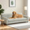 Très grand canapé-lit pour chien de 51 po et de 51 po de largeur, siège pour chien de 51,5 po