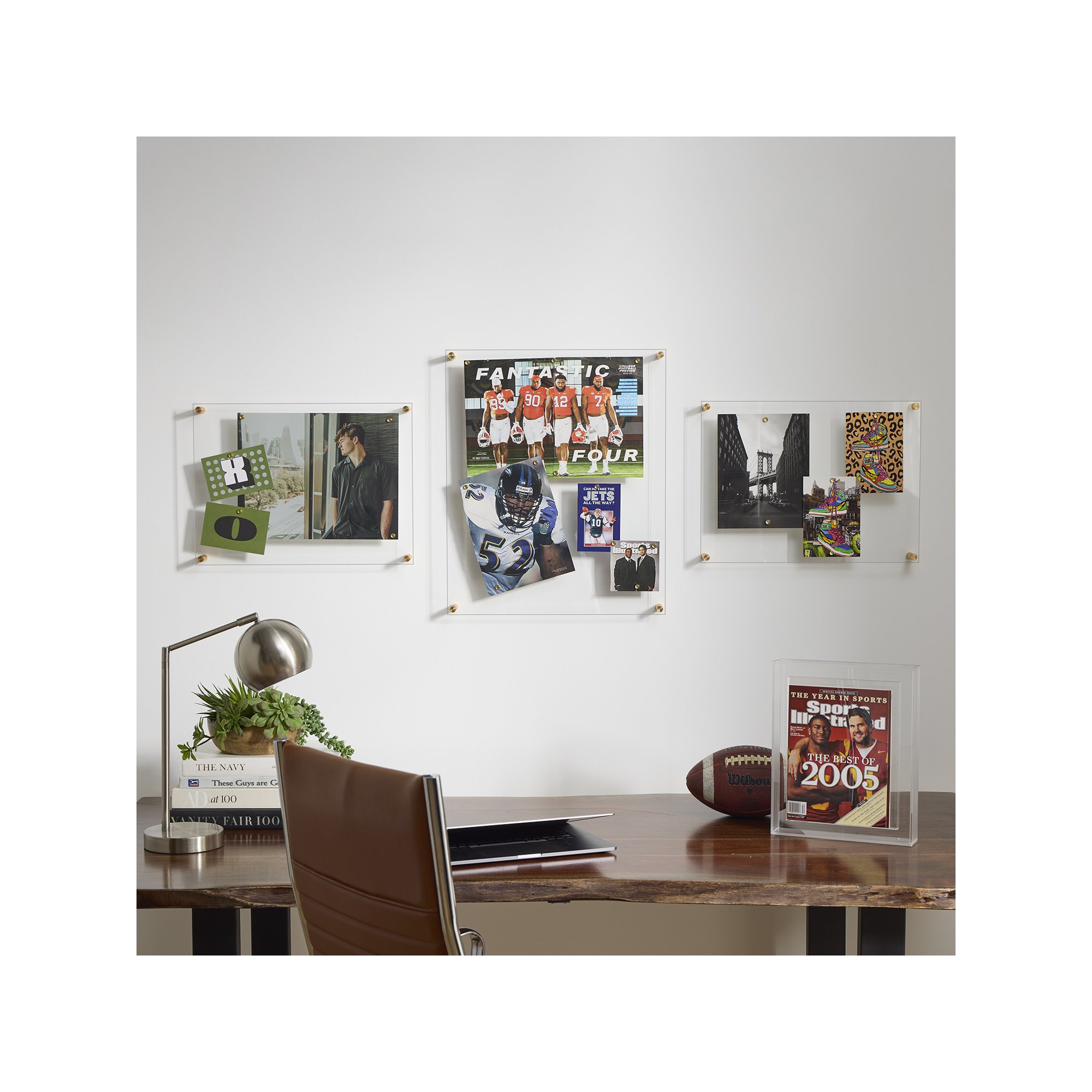 Easy Change Memo Board + Magnets, Gold, 14" x 19"