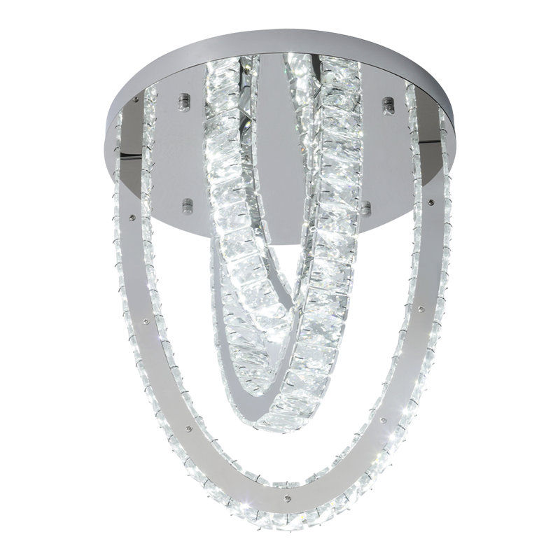 3-Light Crystal LED Chandelier, 40cm