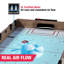 Table de jeu combinée 3-en-1 MD Sports avec air hockey, billard et babyfoot, comprend des accessoires complets et une conception peu encombrante pour les salles de jeux