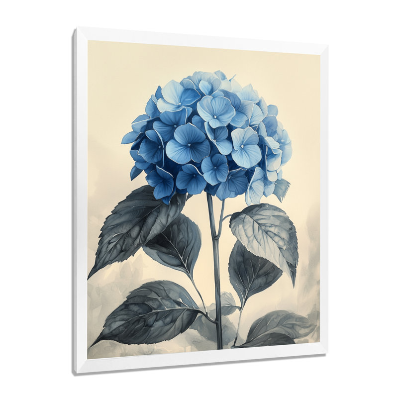 Rowe - Floral Wall Art Prints, Reproduction encadrée d'une seule photo, H 20 po x l 12 po, Blanc