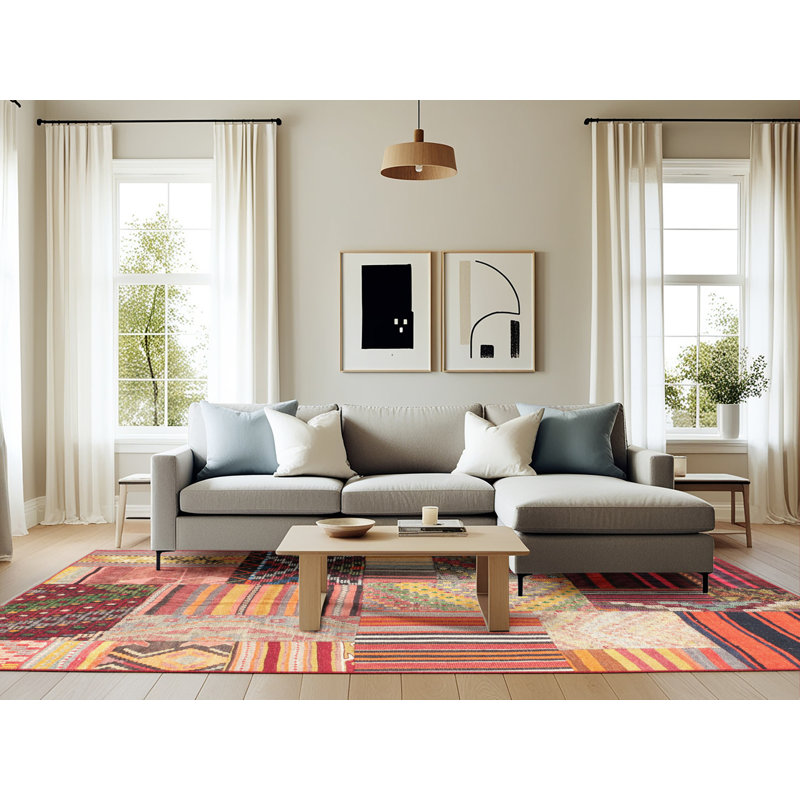 Lacoste Patchwork Indoor Rug, Rectangle 6' x 9'