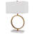 Kristine 1 Light Gold Hoop Table Lamp With Linen Shade