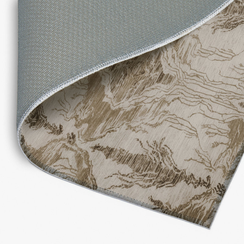 Tapis intérieur et extérieur gris Nature, Rectangulaire 8 pi x 10 pi