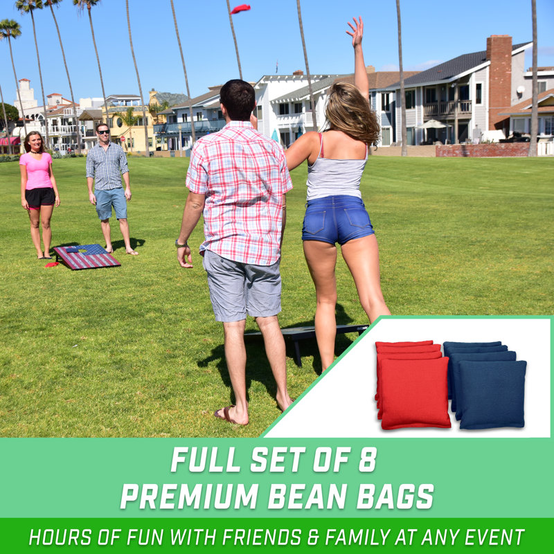 American Flag 3' x 2' MDF Cornhole Set with Bean Bags