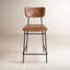 Tabouret de bar et de comptoir en cuir Turin-1096368637-1096368635