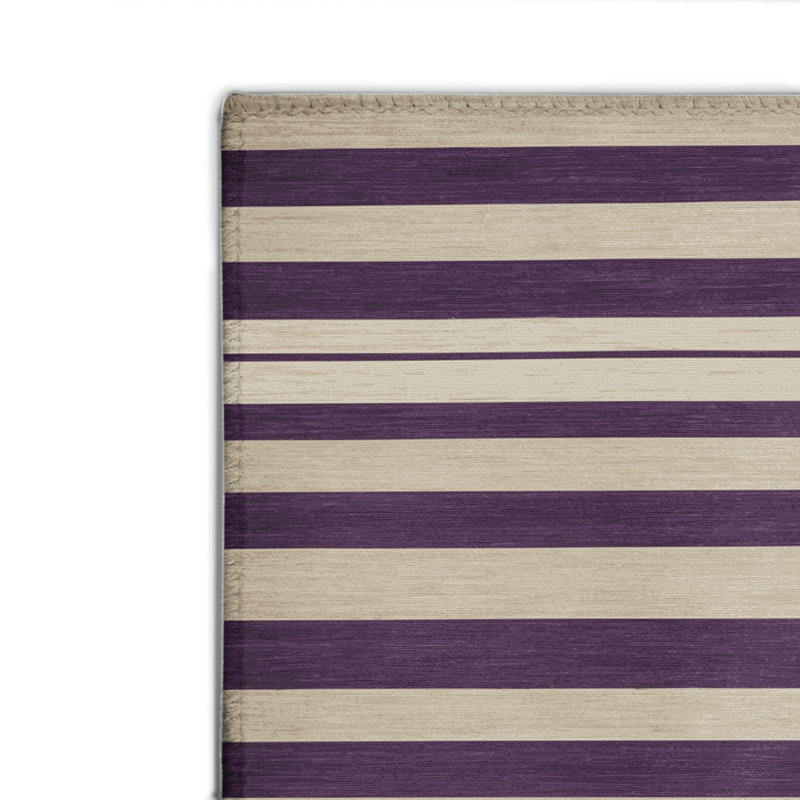Tapis intérieur / extérieur beige HorizontalStripes, Rectangulaire 2 pi x 3 pi
