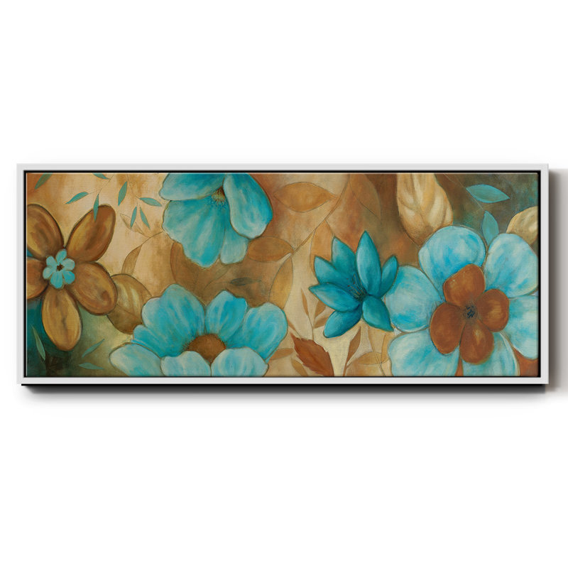 Garden Blues II - toile encadrée, H 20 po x l 50 po