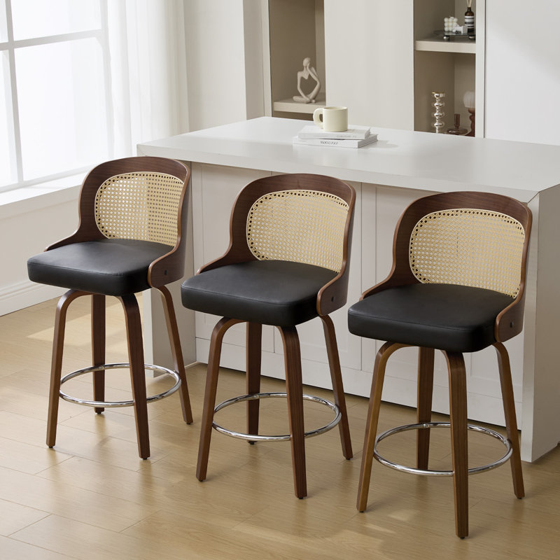 Tabouret de bar et tabouret de bar 26 po, Noir, 3