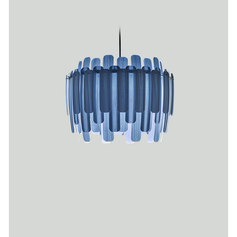 Maruja 1 - Light Pendant, E26, Matte Black, Blue