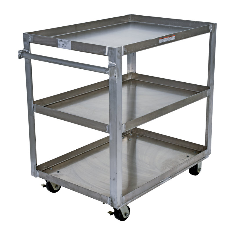 CHARIOT de SERVICE avec trois tablettes 28 po x 40 po vestil SCA3-, H 42 po x l 22 po x P 43 po
