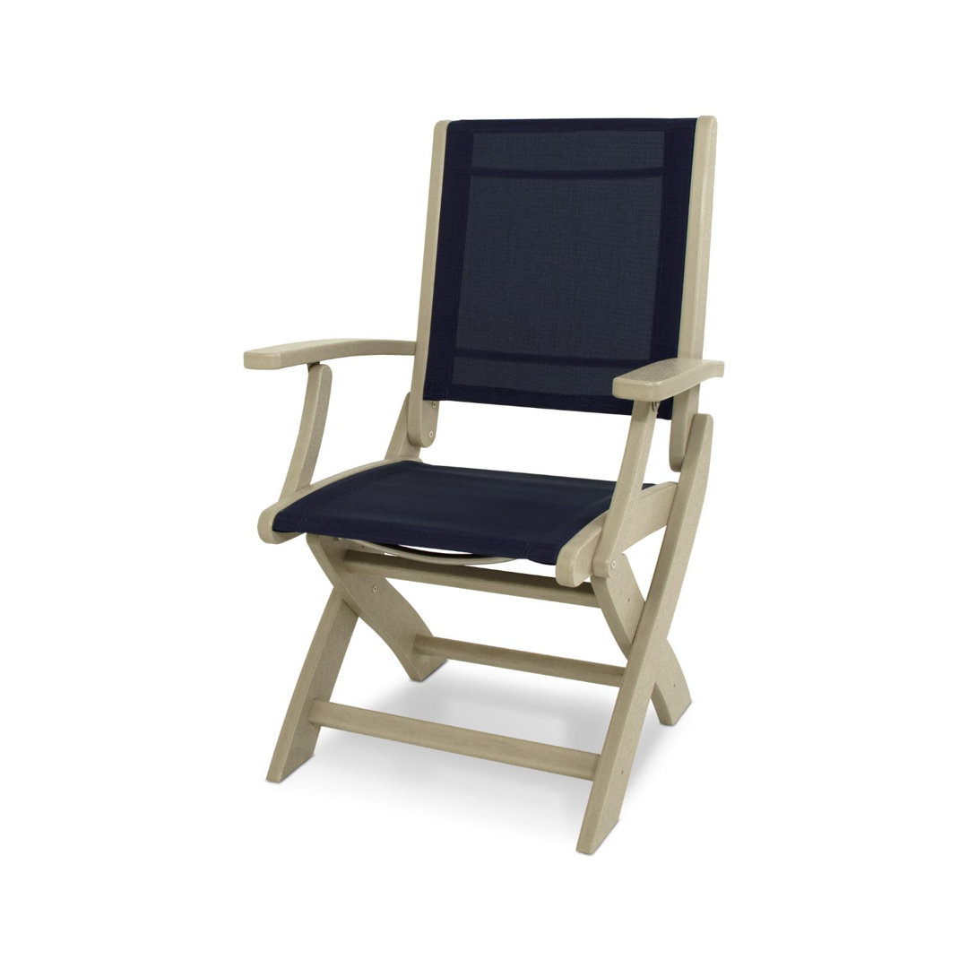 POLYWOOD Coastal Folding Chair POLYWOOD® Seat Color/ Frame 