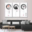 Ensemble de 3 cercles zen sur toile Zen-92788586