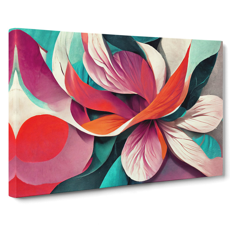 Artistic Flowers - Wrapped Canvas, 40cm H x 60cm W x 3cm D