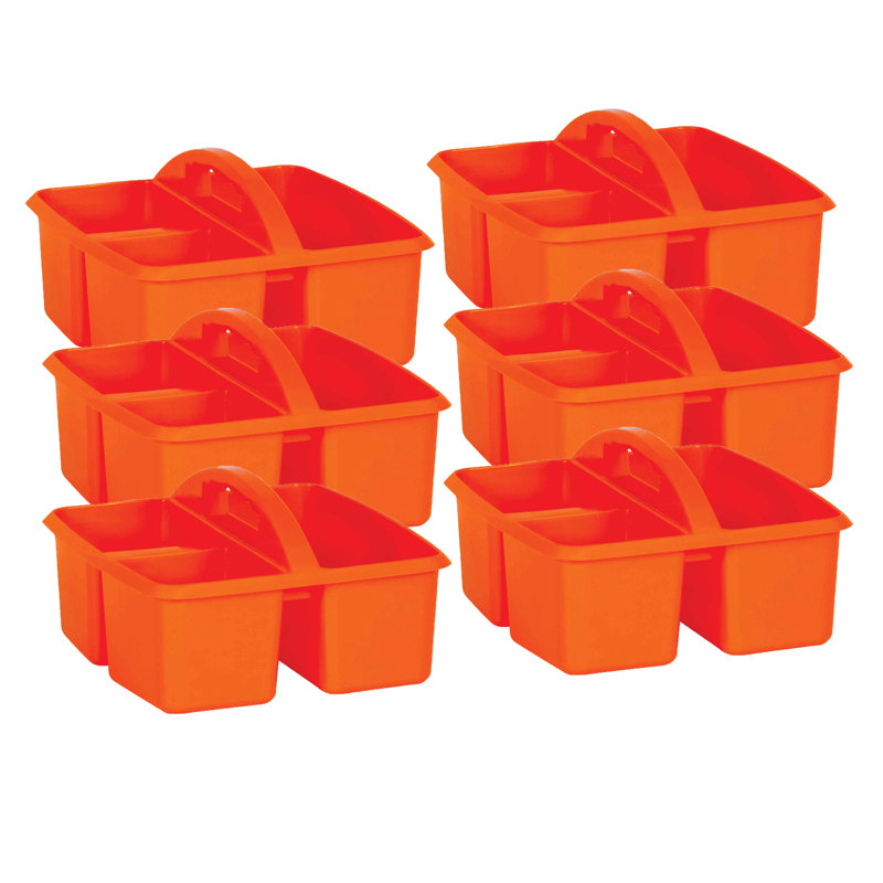 Ensemble de rangement de chevet en plastique avec rangement, Orange