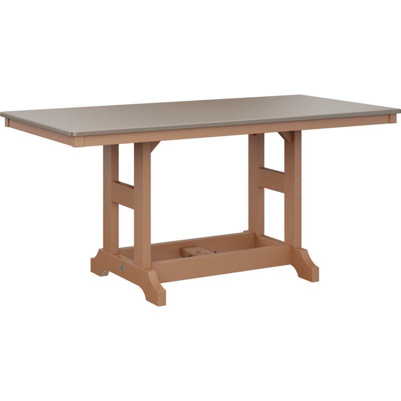 Table de salle à manger rectangulaire Berlin Garden, Bronze martelé, Cèdre, H 30,87 po x l 66 po x P 33 po
