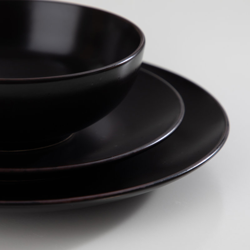 Elegant White Ceramic Dinnerware Set - Service for 4