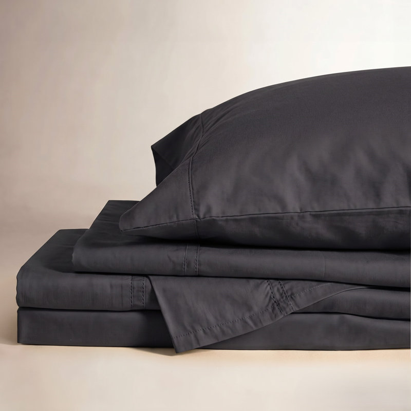 Parker Bamboo Sateen Sheet Set , Ocean, Queen Sheet Set + 2 Pillowcases