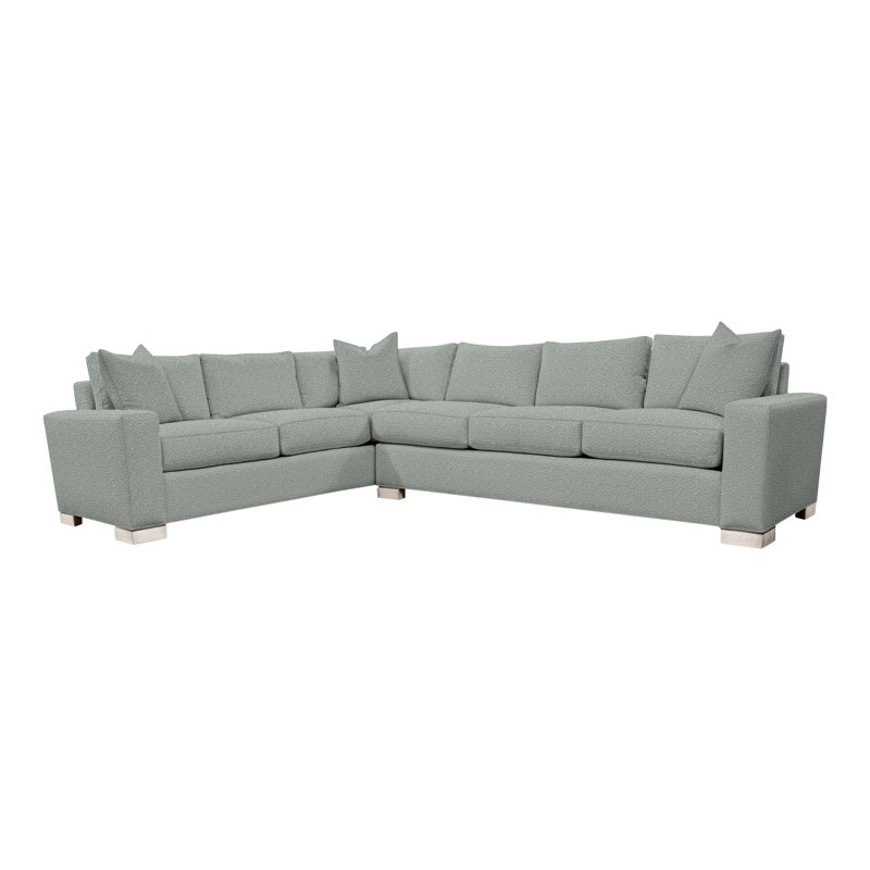 Canapé modulaire 2 pièces American Bungalow Claremont, Mélange de lin Tuck Water, Casa Blanca