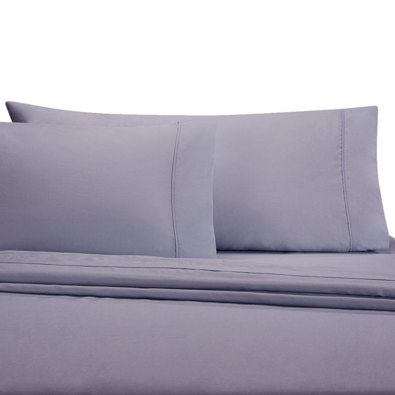 Cotton Blend Sheet Set, Full/double Sheet Set+Fitted Sheet + 4 Pillowcases, Lavender