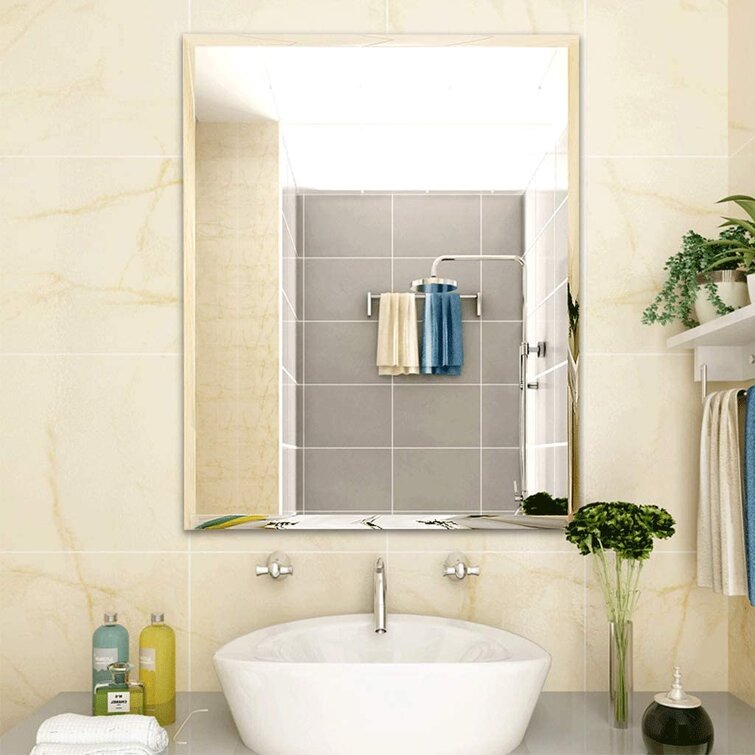 The Deqor Half Round Bevelled Frameless Wall Mirror for Bathroom, Wash  Basin 18x24 In Bathroom Mirror Price in India - Buy The Deqor Half Round  Bevelled Frameless Wall Mirror for Bathroom, Wash