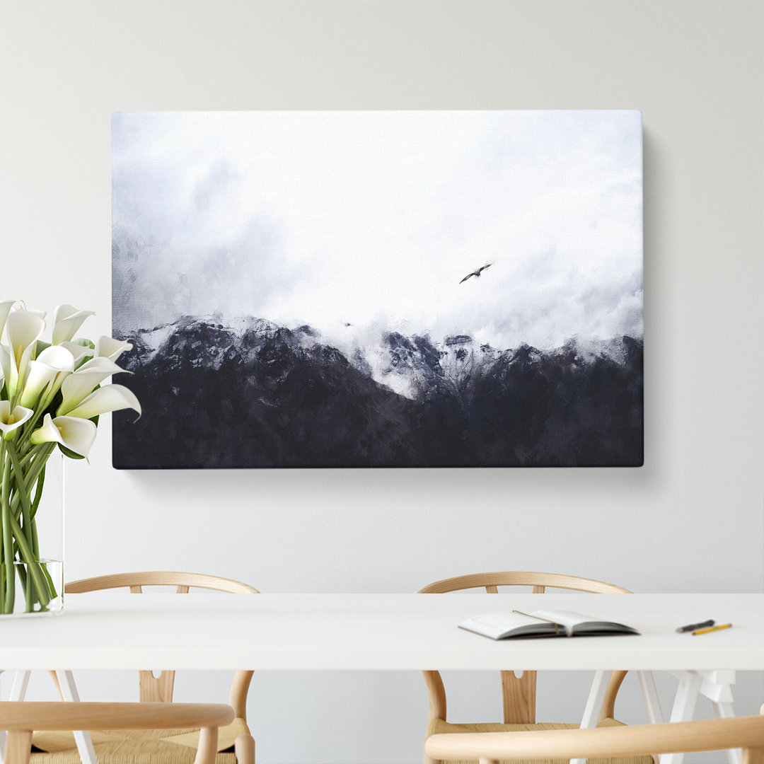 Eagle Flying Over Colca Canyon Painting - Wrapped Canvas