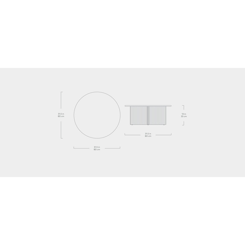 Table basse Odeon, Chêne blanc