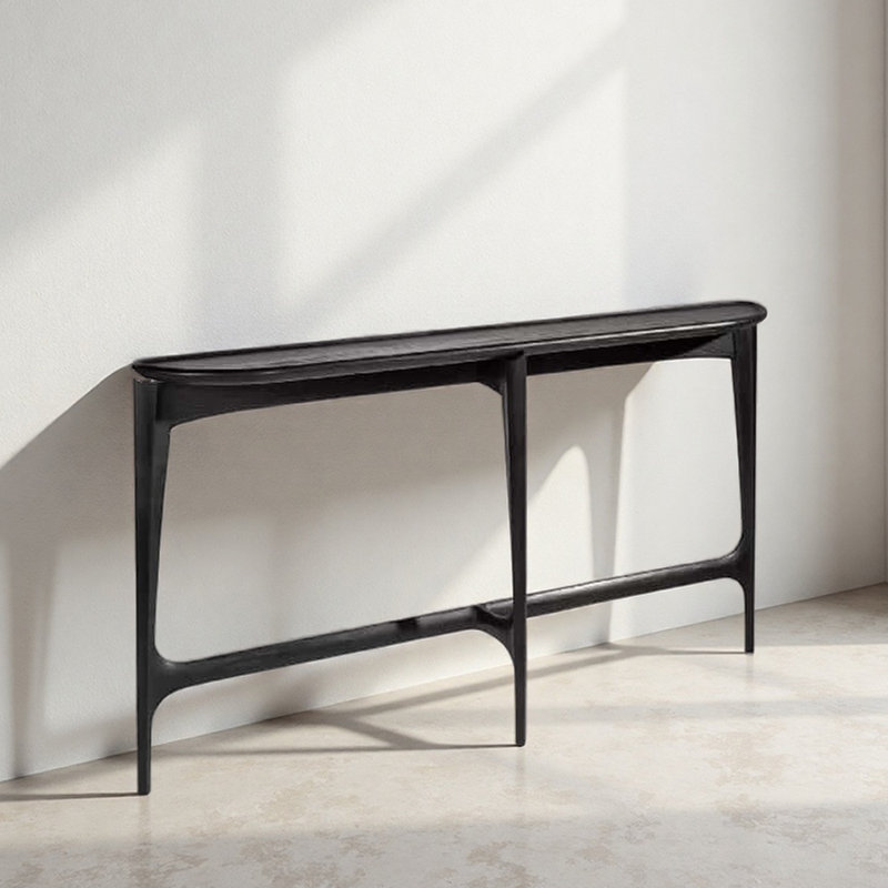 Console d'entrée italienne en bois massif minimaliste, H 31,5 po x l 53,1 po x P 11,8 po