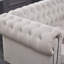 Canapé Chesterfield en tissu de lin