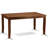 7 Piece Dining Set Consist of a Rectangle Dining Room Table and 6 Cream Linen Fabric Upholstered Parson Chairs, Mahogany-592215817-592215816