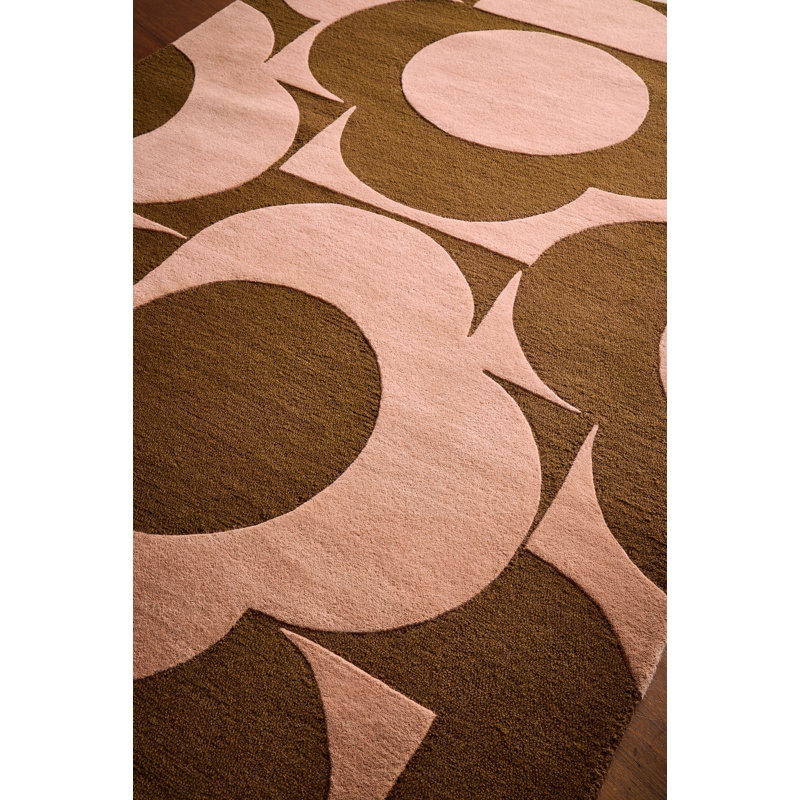 Hand Tufted Wool Floral Area Rug, Rectangle 5'3" x 7'6"