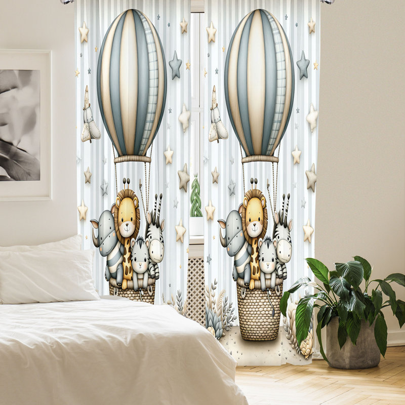 Paire de rideaux East Urban Home, L 28 po x L 63 po