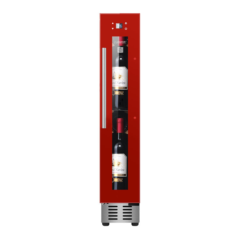 Equator 9 Bottles WINE REFRIGERATOR 1-Zone Freestanding/Builtin 7 Color LED 110V, Red