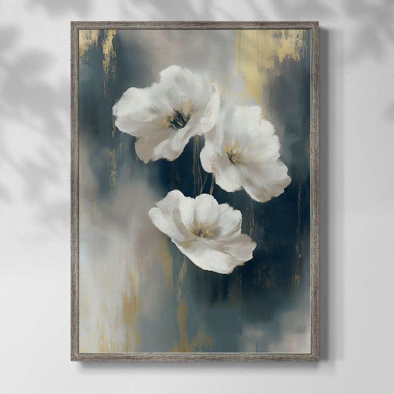Impression encadrée FLORAL Series Dxxi - bois massif, H 11 po x l 9 po