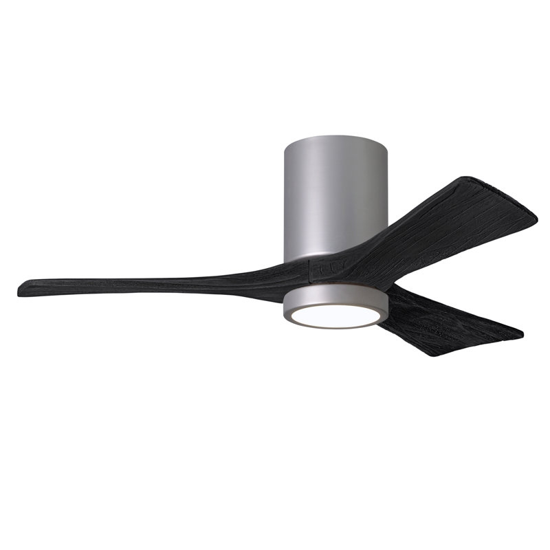 Irene LED Ceiling Fan, Brushed Nickel, Matte Black, 42"