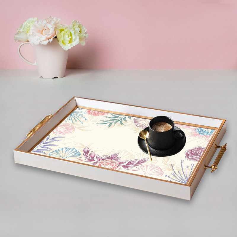 Elegant Glass Tray, 19.7 x 11.4 x 1.4 inches | 100% Durable Glass Construction | Easy to Clean with Damp Cloth | Ideal for Serving, Decorative Display, and Organizing | Stylish Addition to Home Décor