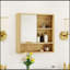 Armoire de rangement murale en bois naturel avec rangement en bois aggloméré