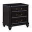 Table de chevet traditionnelle avec 3 tiroirs au fini brun anthracite Classic 3