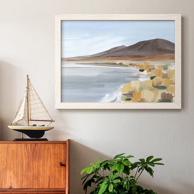 «Desert Oasis Study I», reproduction d'art sur toile, Cadre blanc, H 18 po x l 26 po x P 1,5 po